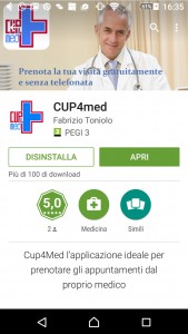 Aggiornmento Cup4Med su Google Store